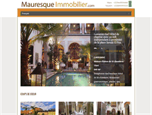 Tablet Screenshot of mauresque-immobilier.com
